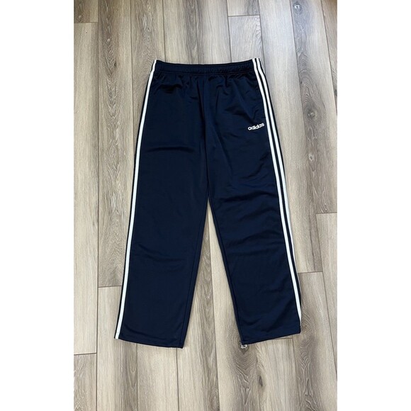 Adidas Track Pants Mens XL (34 x 29) Navy Blue/White Athletic 3 Stripe Active - Picture 1 of 7